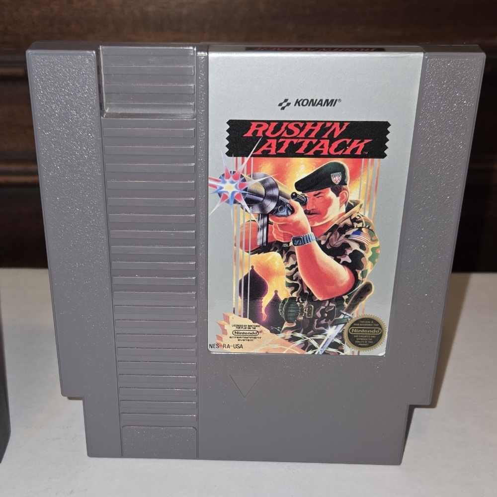 Konami's Rush'n Attack NES Nintendo Game Cartridge With Sleeve NES